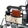 SUITOSELFY Cute Cat Walker Bag Wheelchair Side Bag with Cup Holder,Wheelchair Bags to Hang on Side,Rollator Electric Scooter Wheelchair Walker Storage Bag Side Pockets view 3