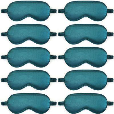 10 Pack Sleep Mask,Silk Eye Mask,for Night Sleeping,Office, Travel,Party Games,Suitablefor Men/Women (Blackish Green)