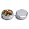 Pill Box Pill Case 3 Compartment Travel Pill Box Tulips in The Garden Printing Small Pill Box Portable Medicine Pill Case Pill Organizer for Purse & Pocket for Travel Handbag (Round) view 3