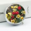 Pill Box Pill Case 3 Compartment Travel Pill Box Tulips in The Garden Printing Small Pill Box Portable Medicine Pill Case Pill Organizer for Purse & Pocket for Travel Handbag (Round) view 4