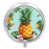 Pill Box Pill Case 3 Compartment Travel Pill Box Tropical Pineapple Printing Small Pill Box Portable Medicine Pill Case Pill Organizer for Purse & Pocket for Travel Handbag (Round) view 1