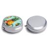 Pill Box Pill Case 3 Compartment Travel Pill Box Tropical Pineapple Printing Small Pill Box Portable Medicine Pill Case Pill Organizer for Purse & Pocket for Travel Handbag (Round) view 3