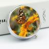 Pill Box Pill Case 3 Compartment Travel Pill Box Wildflower Butterfly Printing Small Pill Box Portable Medicine Pill Case Pill Organizer for Purse & Pocket for Travel Handbag (Round) view 4