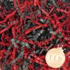 Zankubom 1 LB Crinkle Cut Paper Shred Filler Great for Gift Wrapping, Basket Fillers, Birthday, Gift Wrapping, Fiesta Stranger, Halloween Christmas Party Decor Filling Supplies Black Red view 1