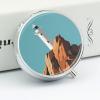Pill Box Pill Case 3 Compartment Travel Pill Box White Lighthouse Image Printing Small Pill Box Portable Medicine Pill Case Pill Organizer for Purse & Pocket for Travel Handbag (Round) view 4