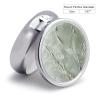 Pill Box Pill Case 3 Compartment Travel Pill Box Texture Surface Image Printing Small Pill Box Portable Medicine Pill Case Pill Organizer for Purse & Pocket for Travel Handbag (Round) view 2