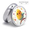 Pill Box Pill Case 3 Compartment Travel Pill Box Bird Cute Printing Small Pill Box Portable Medicine Pill Case Pill Organizer for Purse & Pocket for Travel Handbag (Round) view 2