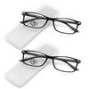Yogo Vision Ultra Thin Lightweight Reading Glasses Men Women Stylish & Featherlight Frame With Clear Storage Case 2 Pack (Black +2.00) view 1
