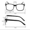 Yogo Vision Ultra Thin Lightweight Reading Glasses Men Women Stylish & Featherlight Frame With Clear Storage Case 2 Pack (Black +2.00) view 4