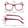 Yogo Vision Ultra Thin Lightweight Reading Glasses Men Women Stylish & Featherlight Frame With Clear Storage Case 2 Pack (Navy, Red +3.50) view 4