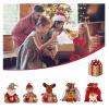 Firtideti Bags Zipper Design, 2024 New Christmas Eve Apples Candy Gift Bags, Santa Snowman Doll Storage Gift Bag, Drawstring Bags for Christmas Party Decor (2-Pack, 7.87 x 8.66 inches) view 2