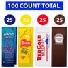 100 Count Total - Variety Pack Single Serve Pouches of Each: Ketchup, Mustard, BBQ, and Mayo - Great for Picnics, Restaurants, On the Go. view 2