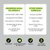 AMANDEAN Vegan Omega 3 Supplement. Premium Fish Oil Alternative. Algae DHA & EPA. Carrageenan Free Softgels. Algal Essential Fatty Acids. Plant Based Heart, Brain, Eye, Skin, Immune Support. (60ct) view 4