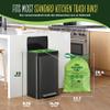 10-13 Gallon Compostable Trash Bags Drawstring 30 Bags Heavy Duty Extra Thick 1 Mil 49.21 Liter Biodegradable Trash Bags Compost Bags Green for Kitchen ASTM D6400 US BPI and OK Compost Home Certified view 2