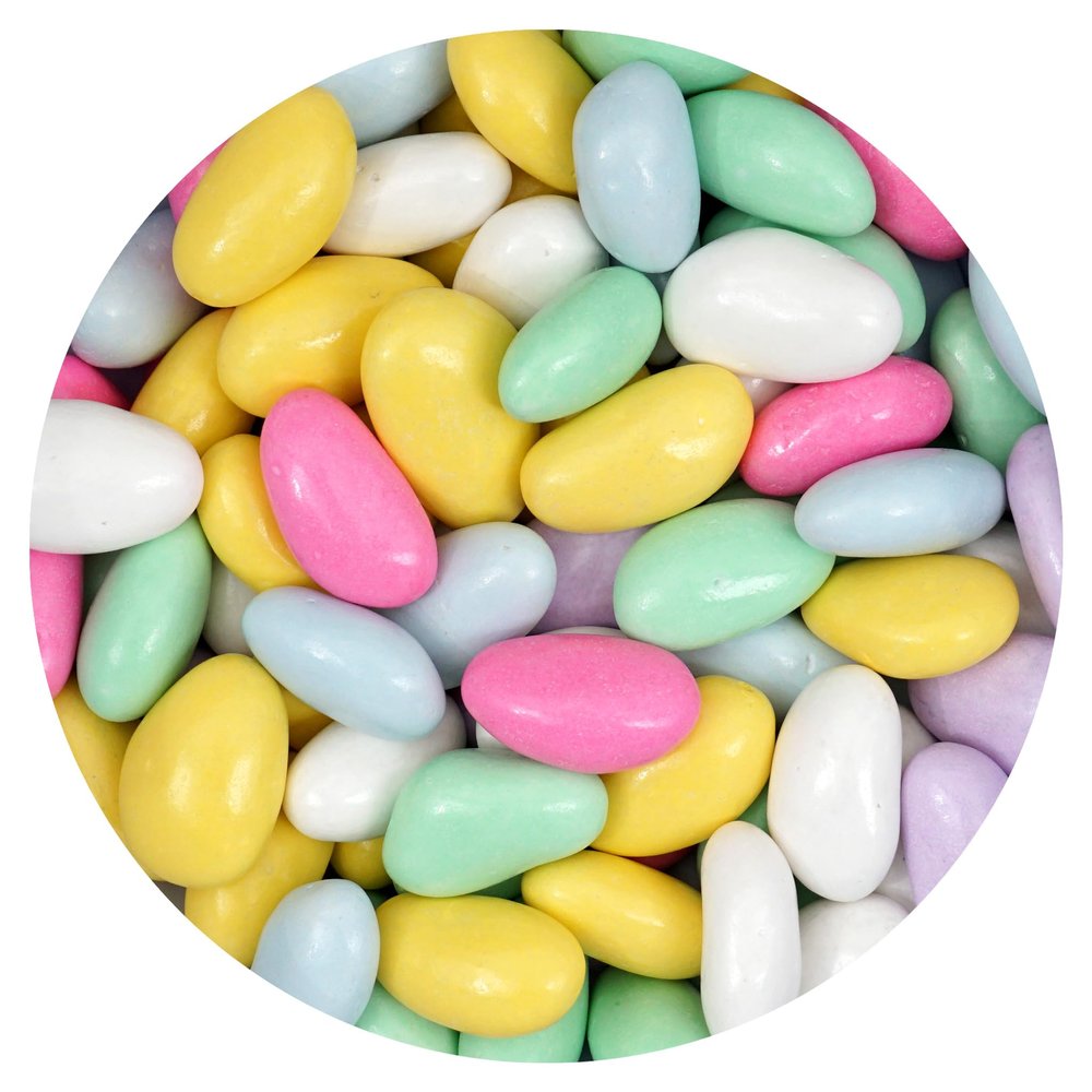Assorted Jordan Almonds, 1 Pound Jordan Almond Bulk Bag, Almond Candy, Jordan Almonds Candy