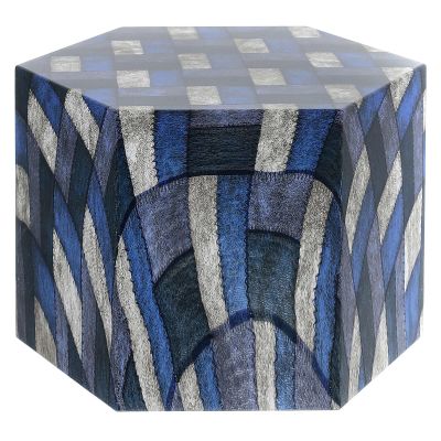 Holyart Smooth Hexagon Funeral urn with Quad Matte Fabric Effect 5L