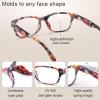 BLOEXCLU 6 Pack Reading Glasses for Women Men Blue Light Blocking Spring Hinge Computer Readers, Anti Eyestrain/Glare (6 Mixed C6, 1.5, Diopters) view 4