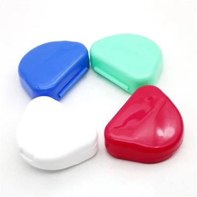 50-Pack Assorted Denture Storage Boxes Orthodontic Retainer Boxes Mouth Guard Containers Supplies Trays Dental Supplies(Mixed)