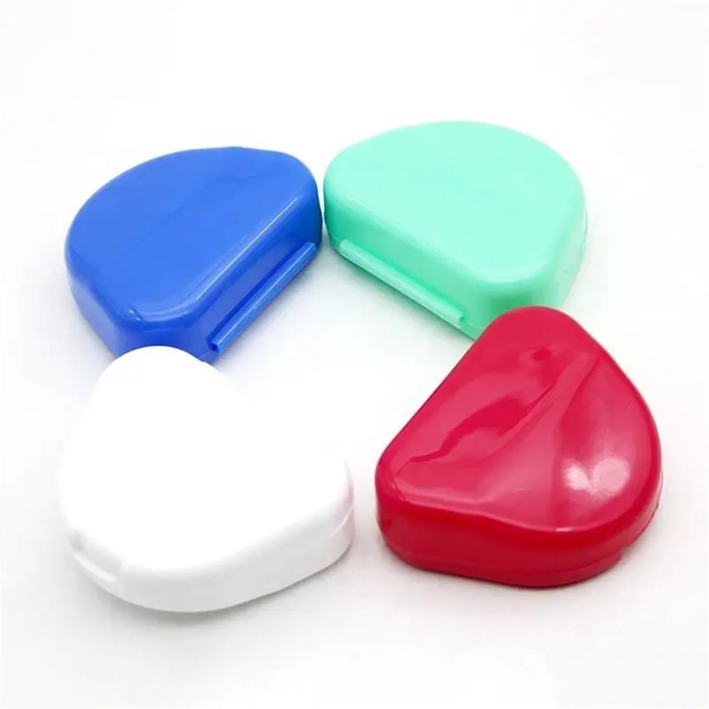 50-Pack Assorted Denture Storage Boxes Orthodontic Retainer Boxes Mouth Guard Containers Supplies Trays Dental Supplies(Mixed)