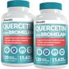 28-in-1 Quercetin with Bromelain Supplement - Quercetin 500mg Capsules for Daily Immune Defense Support - Quercetin with Vitamin C and Zinc for Adults Enriched with Vitamin D (120 ct, Pack of 2) view 1