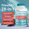 28-in-1 Quercetin with Bromelain Supplement - Quercetin 500mg Capsules for Daily Immune Defense Support - Quercetin with Vitamin C and Zinc for Adults Enriched with Vitamin D (120 ct, Pack of 2) view 2