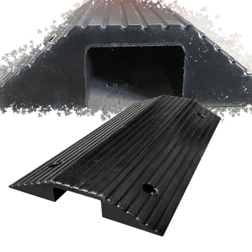 ZYXQQJ Wheelchair Ramp for Doorways, Rubber Bridge Ramp, Threshold Entry Ramp Portable Wheelchair Ramp with Supporting Frame(40x40x8cm/16x16x3in)