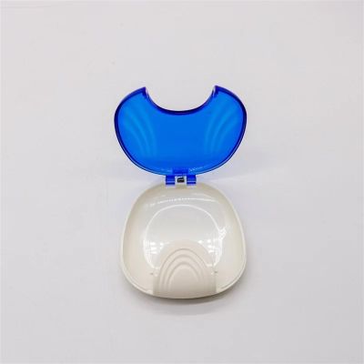 30-Piece Push-Type Tooth Retainer Denture Storage Box Partial Denture Box Orthodontic Small Tooth Box Travel Outdoor Box(Blue B)