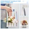 AHANDMAKER 6Pcs Paper Flower Gift Bags, Silver Bouquet Bags with Handle, Bouquet Packaging Bags Wedding Bouquet Boxes, Flower Wrapping Bag for Valentine's Wedding Bridal Shower Anniversary Party Decor view 4