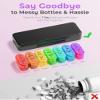  , Am & Pm Pill Organizer 7 Days, Weekly Pill Organinzer 2 Times a Day, Pill Box 7 Day, Medicine Pill Organizer for Travel, Vitamins, Fish Oils, Supplements view 4