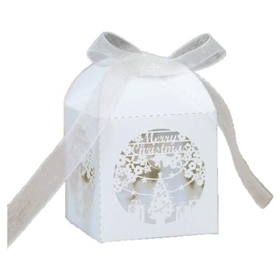 100pcs Christmas Snowflake Hollow Favor Storage Wedding Party