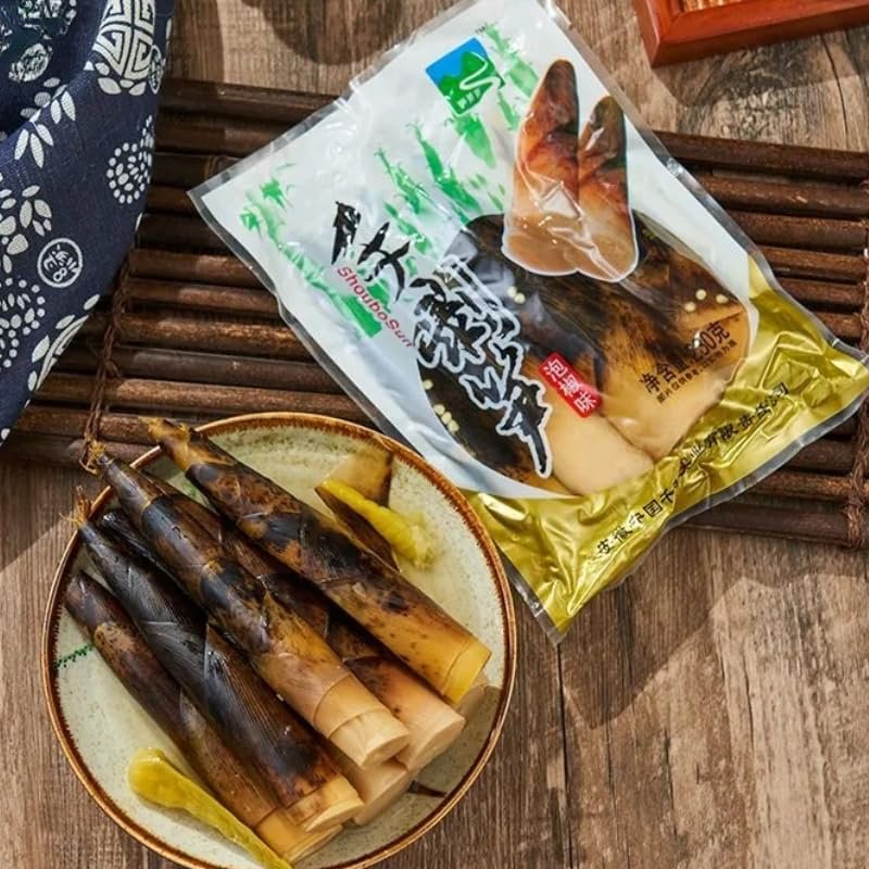 Instant spicy and hot bamboo shoots, Hand peeled bamboo shoots 230g/bag, Fresh and crispy, Pickled pepper bamboo shoots, Sour and spicy pickles, Chinese spicy vegetable snacks (Pickled pepper flavor,1 bag)