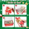 12pcs Surprise Gift Box Explosion, Merry Christmas Folding Bouncing Envelope (Red) view 3
