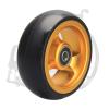 2PCS 4Inch Wheelchair Wheels Assembly, Front Wheel Replacement Parts, 5/16" Bearings, Solid Tire Construction for Sports Wheelchair(Yellow) view 1