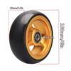 2PCS 4Inch Wheelchair Wheels Assembly, Front Wheel Replacement Parts, 5/16" Bearings, Solid Tire Construction for Sports Wheelchair(Yellow) view 3