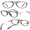 ABETOS Aviator Reading Glasses for Women Men Blue Light Blocking Oval Retro Fashion Double Bridge Computer Reader, Dark Purple+3.0 view 3