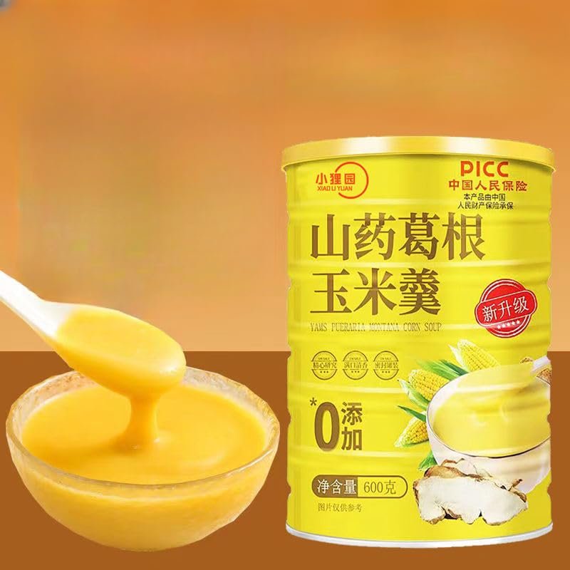 Chinese yam Red dates corn soup (600g/can) Healthy breakfast porridge,desserts,delicious Chinese snack gifts,Sweet Corn Paste,instant convenience food,Vegetable soup,Coarse cereals (2can)