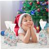 100PCS Clear Cellophane Bags Snowflake Cellophane Sweet Bags with Twist Ties Flat Bottom Christmas Sweet Bags for Candy Biscuit Cookies. view 3