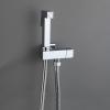 FDAVDNMG HandheldSprayer for Toilet Brass Chrome Portable Baby Cloth Diaper Sprayer Hand Held ToiletSprayer Head withHose for Feminine Wash, Pet Washing, Easy to Install view 2