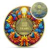 Delicate Sunflower 33 Years Sobriety Coin - One Day at A Time AA Coins view 1