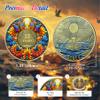 Delicate Sunflower 33 Years Sobriety Coin - One Day at A Time AA Coins view 3