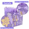 16.5 Extra Large Purple Gift Bag Set with Handles, Greeting Card, Tissue Papers and Stickers for Women Girls, Celebrating Birthdays, Mother's Day, Weddings, Anniversaries, Gold Foil Tree Design, 1 Pcs view 4