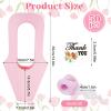 50 Pcs Kraft Paper Flowers Gift Bags with Handle, Bouquet Bags Hanging with Ribbon Sticker Rose Thorn Remover, Cone Floral Wrapping Paper Bags for Wedding Graduation Party Florist (Pink) view 2