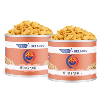 Clark + Hopkins + Belmont Arizona Peanuts, Zesty Cilantro, Lime, Jalapeo and Habanero Flavored Nuts with Garlic, Onion, Honey, Sea Salt, 10 oz, 2 Pack