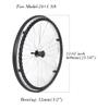 1 Pair of 24inch Wheelchair Rear Wheels, 24 x 1 3/8 Wheelchair Wheels, Polyurethane Solid Tires, Bearings 12mm (1/2") view 3