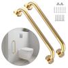 24 Inch Anti Slip Shower Grab Bar Gold, Munzong 2 Pack Bathroom Grab Bar, Knurled Bathroom Balance Bar,Safety Hand Rail Support Handicap Elderly Injury Senior Assist Bath Handle view 1
