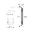 20 Inch Anti Slip Shower Grab Bar, Munzong 2 Pack Stainless Steel Bathroom Grab Bar, Brushed Nickel Knurled Bathroom Balance Bar,Safety Hand Rail Support Handicap Elderly Senior Assist Bath Handle view 2