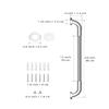 24 Inch Anti Slip Shower Grab Bar, Munzong 2 Pack Stainless Steel Bathroom Grab Bar, Brushed Nickel Knurled Bathroom Balance Bar,Safety Hand Rail Support Handicap Elderly Senior Assist Bath Handle view 2