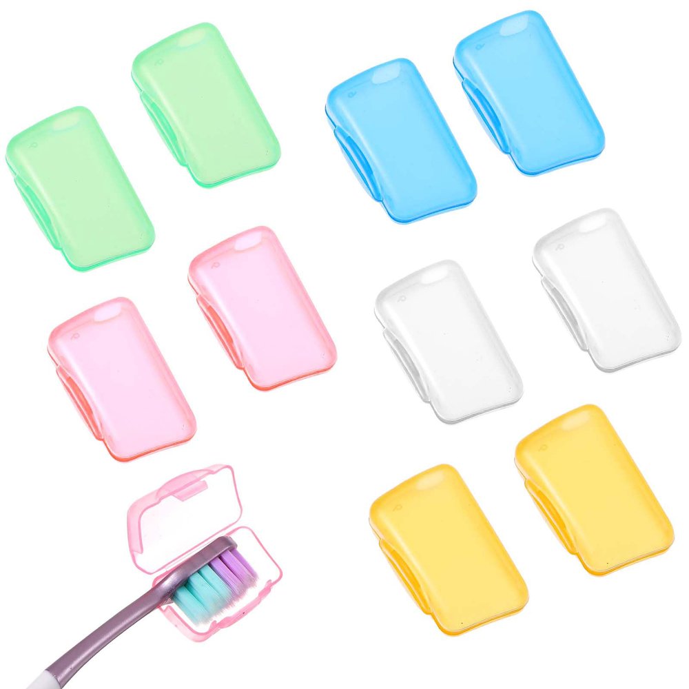 10 Pack Toothbrush Head Cover Caps Tooth Brush Cover for Travel Toothbrush Protector Portable Dustproof Brush Head Covers for Home Office Hotel Outdoor Fits Most Manual and Electric Toothbrushes