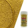 Edible Super Gold Pearl Sugar Sprinkles Candy 2mm Mini Pearls Cake Decorations Cupcake Toppers Cookie Decorating Perfect for Wedding Party Valentine Halloween Christmas Supplies 3OZ view 1