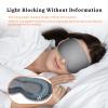 AOAWI Sleep Eye Mask 3D Contoured cup Soft and Gentle, Breathable, Comfortable for side sleeping, Travellers, Yoga, Men, Women, Adjustable, with silicone Ear Plugs for Sleeping Noise Reductions view 3